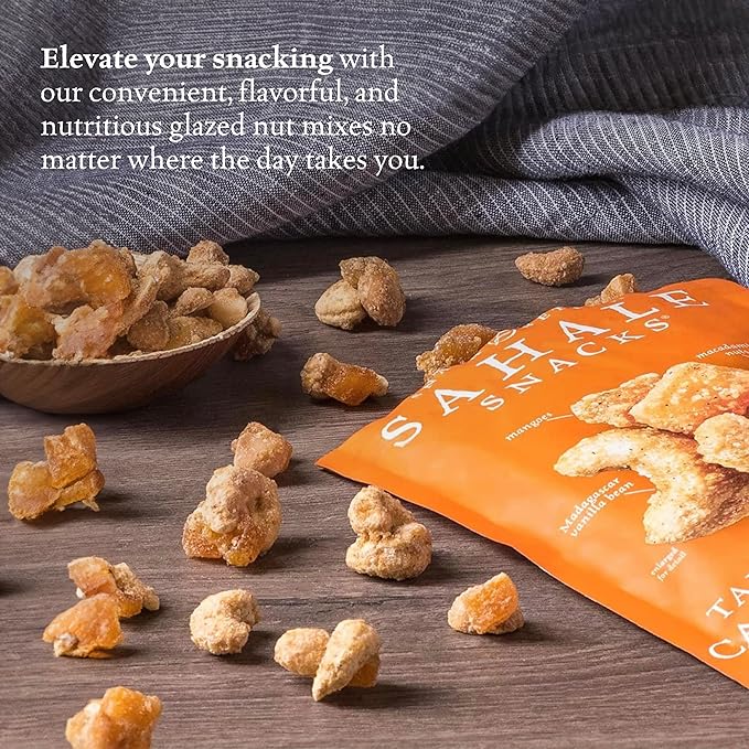 Sahale Snacks Tangerine Vanilla Cashew-Macadamia Glazed Mix,1.5 oz Grab & Go Bags(18