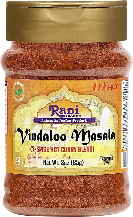 Rani Vindaloo Curry Masala Indian Spice Blend 3oz (85g) PET Jar ~ All Natural | Salt Free | Vegan |