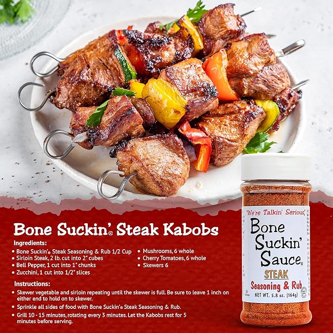 Bone Suckin' Sauce Seasoning and Rub-Variety, Original, Steak, Seafood and Chicken, Great for