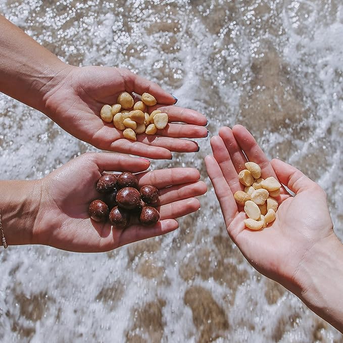 Island Harvest Organic Macadamia Nuts with Sea Salt - 100% Hawaiian Keto Friendly Nuts; All-Natural