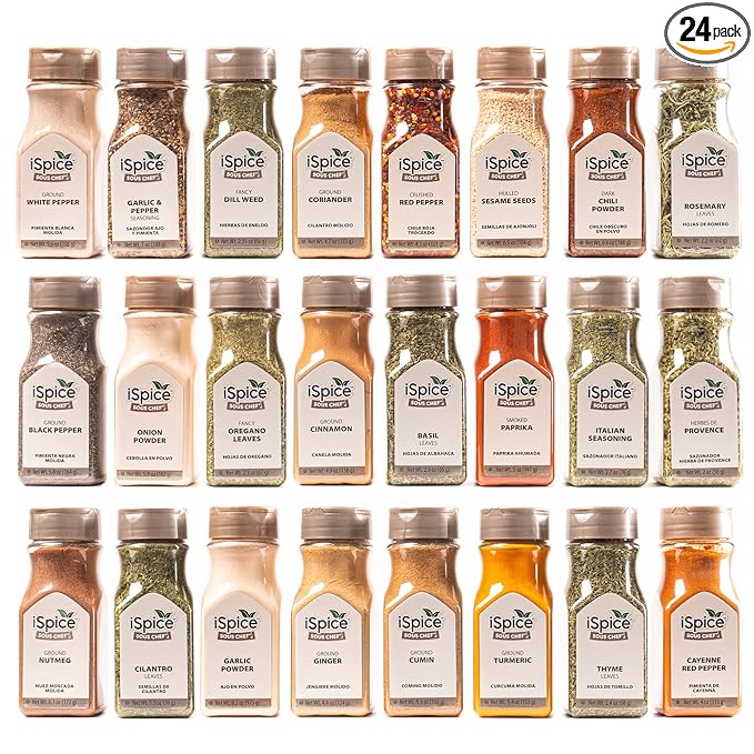 iSpice Spices and Seasonings Sets Starter Kitchen Set for Cooking - Spices Variety Pack Herb, &
