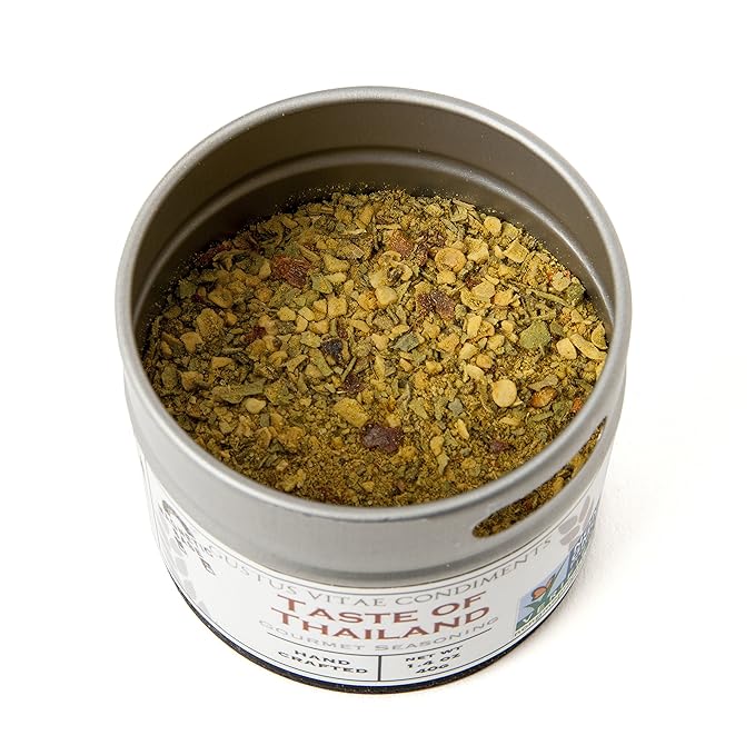Taste of Thailand Seasoning | Non GMO Verified | Magnetic Tin | Spice Blend | 1.4oz | Crafted in