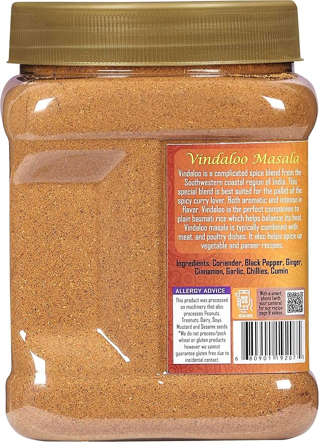 Rani Vindaloo Curry Masala Indian Spice Blend 16oz (1lb) 454g PET Jar ~ All Natural | Salt Free |
