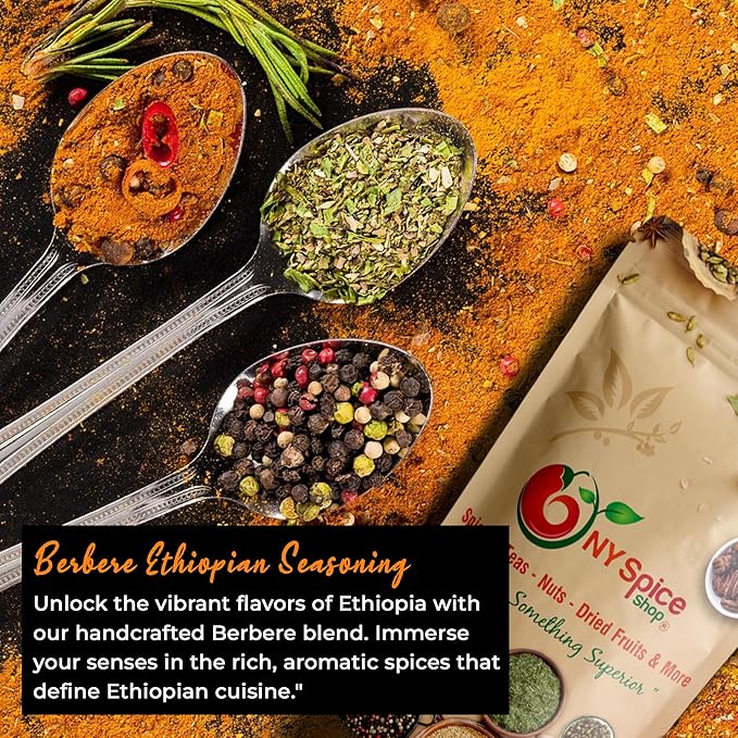 NY Spice Shop Ethiopian Berbere Spice Seasoning - 6 Ounce Ethiopian Berbere Spice Blend - Berber