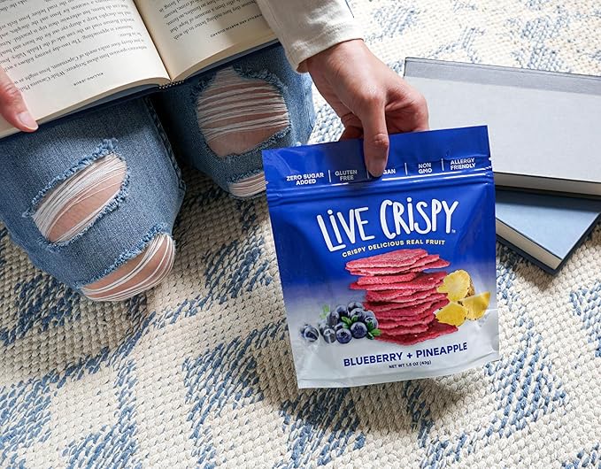 Live Crispy Fruit Chips - Pineapple-Powered Snack Packed with 100% Natural Fruit