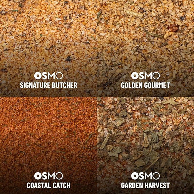 Osmo Seasoning Bundle 4pk - Premium Gourmet Seasoning Collection Perfect for Chicken, Steak, Fish