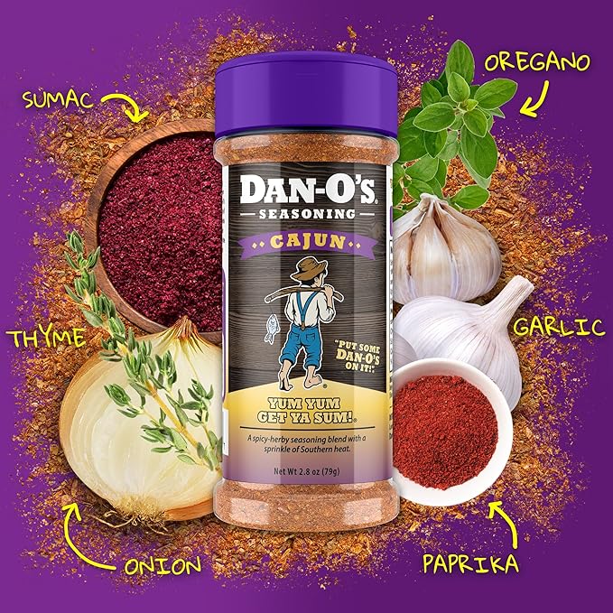 Dan-O's 3 Bottle Seasoning Set, Small Bottles, 3 Pack, Includes Original, Cajun and Italian-O