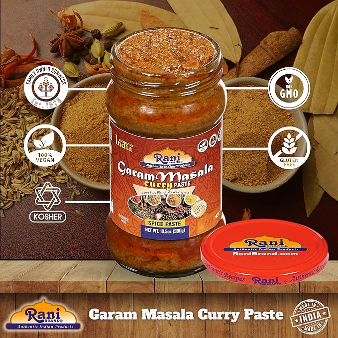Rani Garam Masala Curry Spice Paste 10.5oz (300g) Glass Jar, Pack of 5+1 FREE ~ No Colors | All