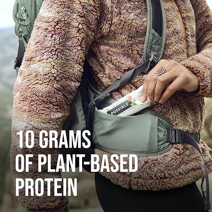 POSSIBLE Snack Bar - Organic Energy Bars with 10g of Plant-Based Protein - Vegan, Gluten-Free