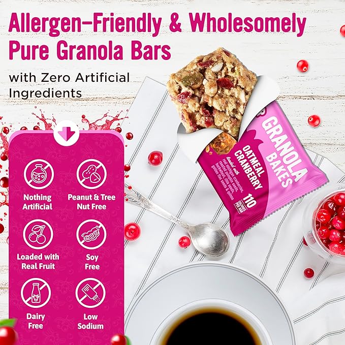 Cooper Street Oatmeal Cranberry Granola Bakes (48 Count) ??Individually Wrapped Soft and Chewy
