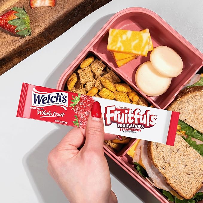 Welch?™s Absolute Fruitfuls Fruit Strips, Tasty Dried Fruit Snacks for School Lunches, Strawberry