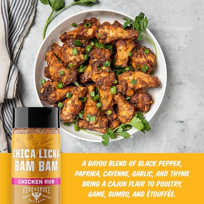 Fire & Smoke Society Chica Licka Bam Bam Chicken Seasoning | BBQ Seasonings and Rubs for Smoking