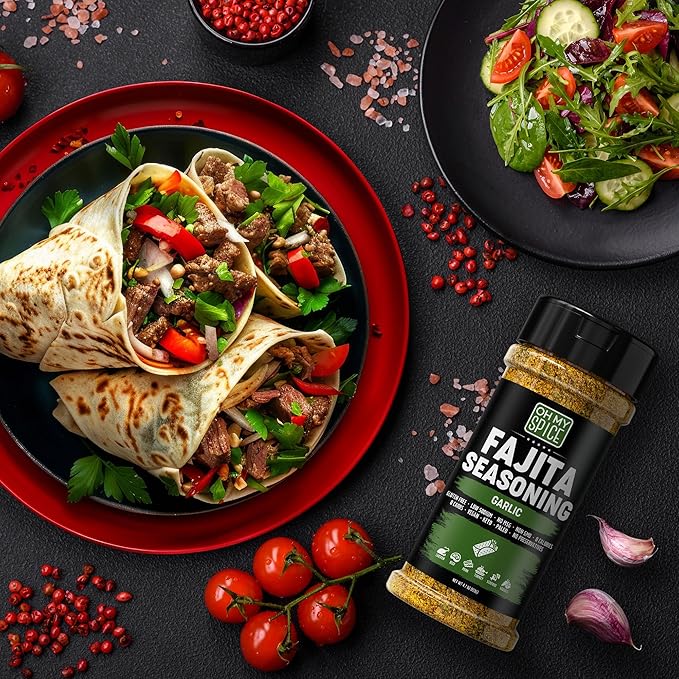 Fajita Seasoning Mix Garlic Powder Seasoning - Gluten Free & Low Sodium Mexican Seasonings Blend