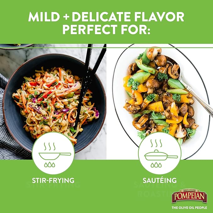 Pompeian Smooth Extra Virgin Olive Oil, Contains Polyphenols, First Cold Pressed, 68 Fl Oz