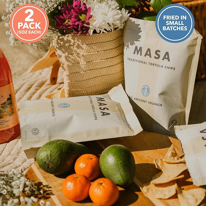 MASA Tortilla Chips Snack Pack - Seed Oil Free Snacks, Organic Chips Tortilla - Gluten & Dairy
