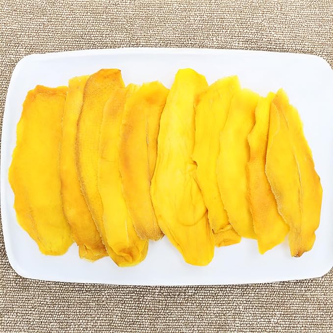 No Sugar Added Dried Mango Slices - 16 Oz Delicious Texture Soft & Juicy No Sugar Added Dried Mango