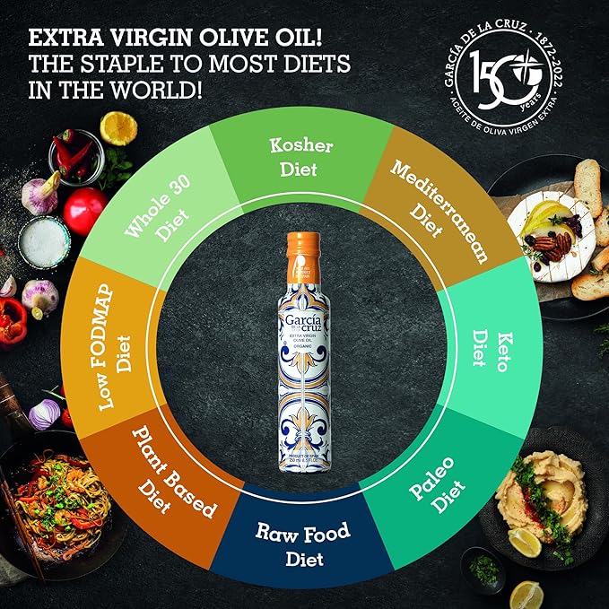 GARCÍA DE LA CRUZ - Organic Extra Virgin Olive Oil, Master Miller Premium Oil, Almond and Tomato
