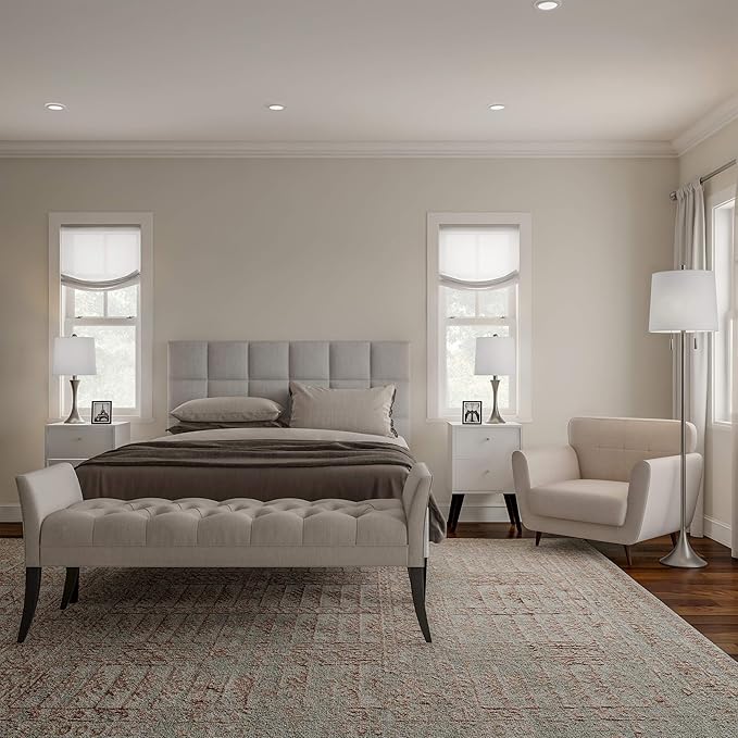3-Piece Floor and Table Lamp Set - Mid-Century Modern Metal Lamps with Flared Trumpet Base and