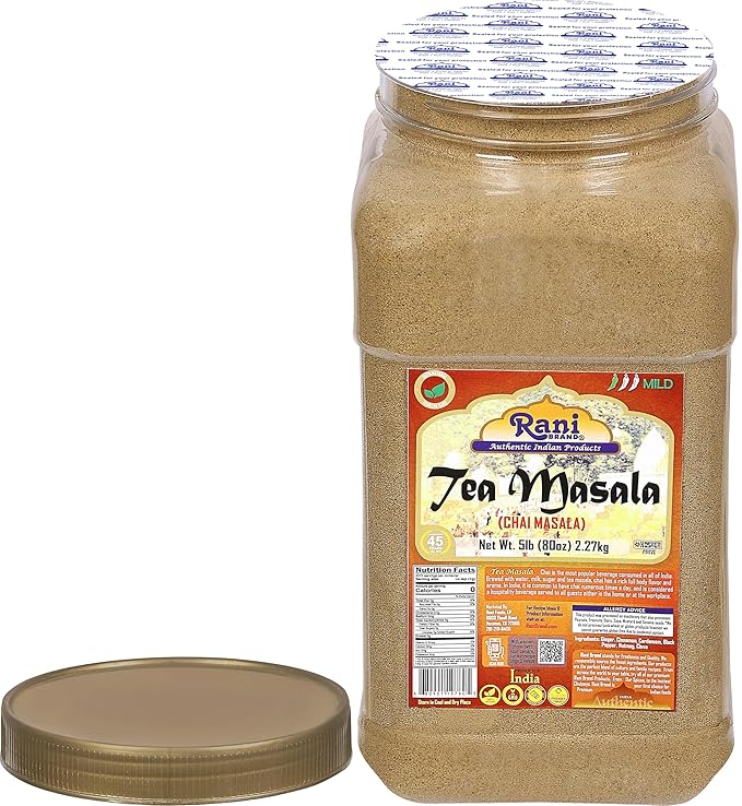 Rani Tea (Chai) Masala Indian Spice Blend 80oz (5lbs) 2.27kg Bulk PET Jar ~ All Natural | Vegan |
