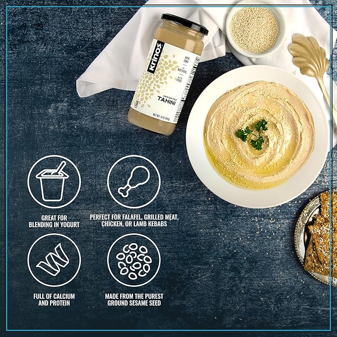 Krinos Tahini, Ground Sesame Seeds 1lb
