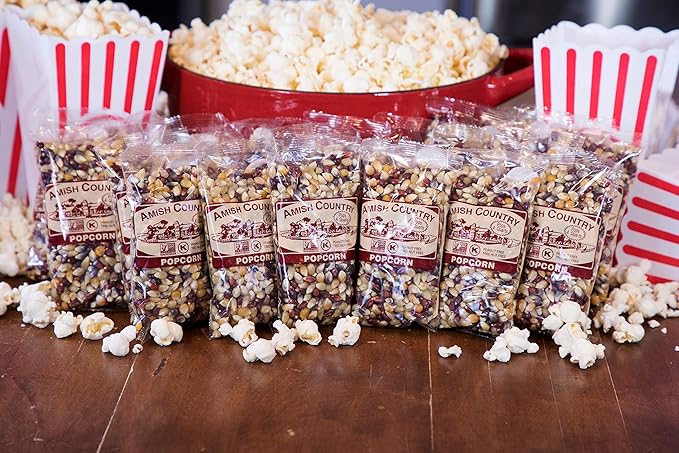 Amish Country Popcorn | 24-4 Oz Bags - Rainbow Kernels | Old Fashioned, Non-GMO and Gluten Free