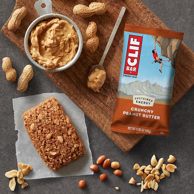 CLIF BAR - Protein Bars - Crunchy Peanut Butter - Made with Organic Oats - Energy Bars - Non-GMO