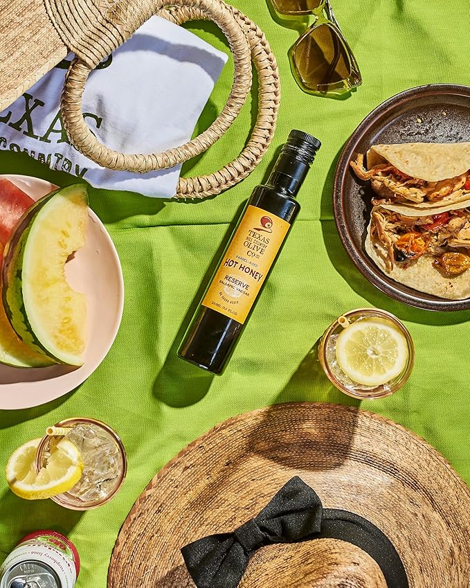 Hot Honey Balsamic Vinegar - Gourmet Barrel Aged Infused Balsamic Vinegar - Great for Dressing