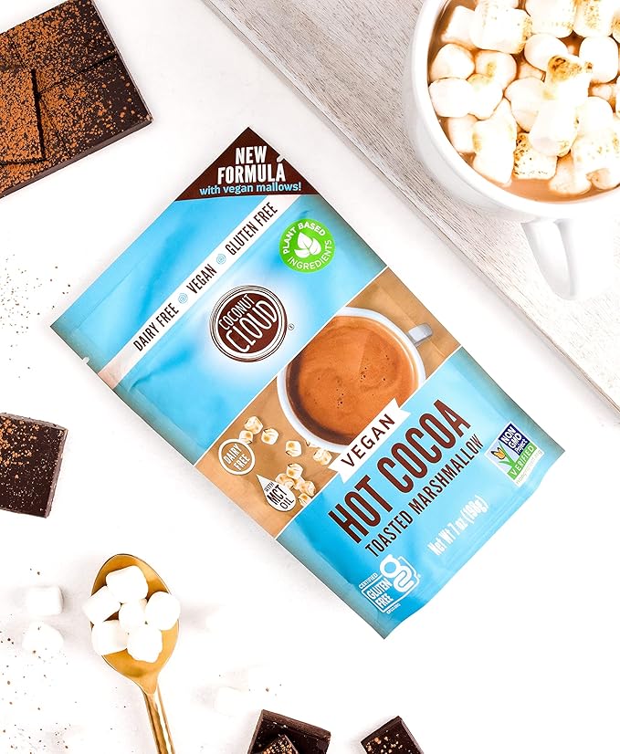 Dairy-Free Instant Hot Cocoa Mix with Vegan Marshmallows - Creamy, Natural Colorado Cocoa