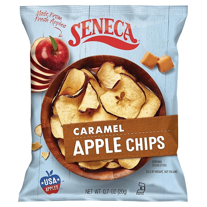 Seneca Caramel Apple Chips | Made from Fresh Apples | 100% Red Delicious Apples | Yakima Valley