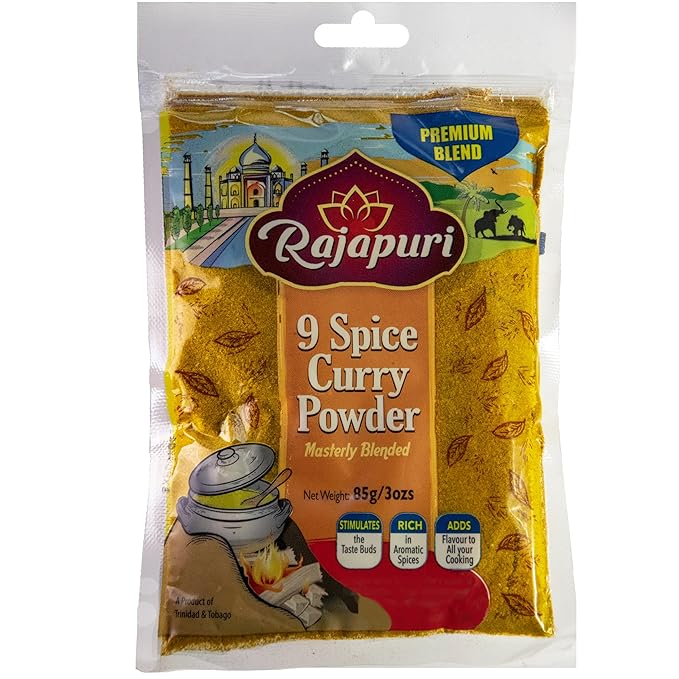 Rajapuri Mixed Spices | 9-Spice Hot Curry Powder | 3 Oz. / 85g