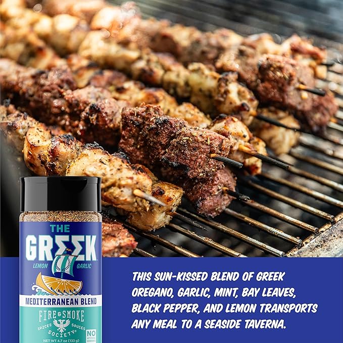 Fire & Smoke Society The Greek Seasoning Blend | Mediterranean Seasoning & Flavors for Fish