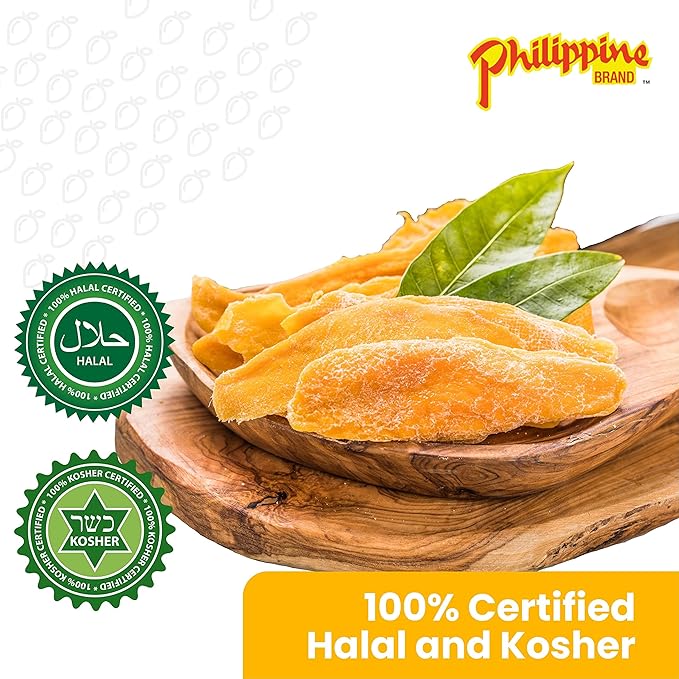 Philippine Brand Dried Mangoes Fruit Snacks (24 Pack)- All Naturally Gluten Free, Vegan