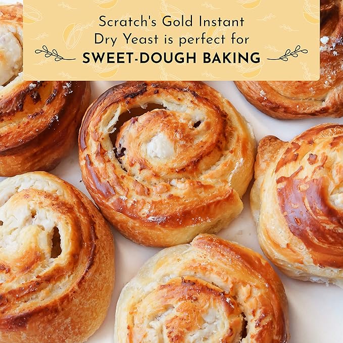 Scratch Gold Yeast - Instant Dry Yeast for a Rapid Rise - Add Straight to Dry Mix - Perfect for
