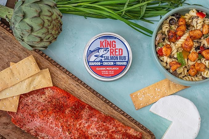 2-King Red Salmon Rub-Classic Potlatch Seasoning Dry Spice Blend-Fish Seafood-All Natural, Gluten