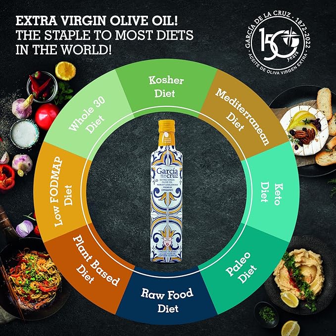 GARCÍA DE LA CRUZ - Organic Extra Virgin Olive Oil, Master Miller Premium Oil, Almond and Tomato