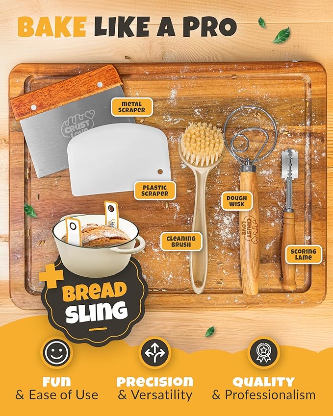 Dutch Oven for Bread Baking - incl. Sourdough Bread-Baking Supplies like Banneton Bread-Proofing