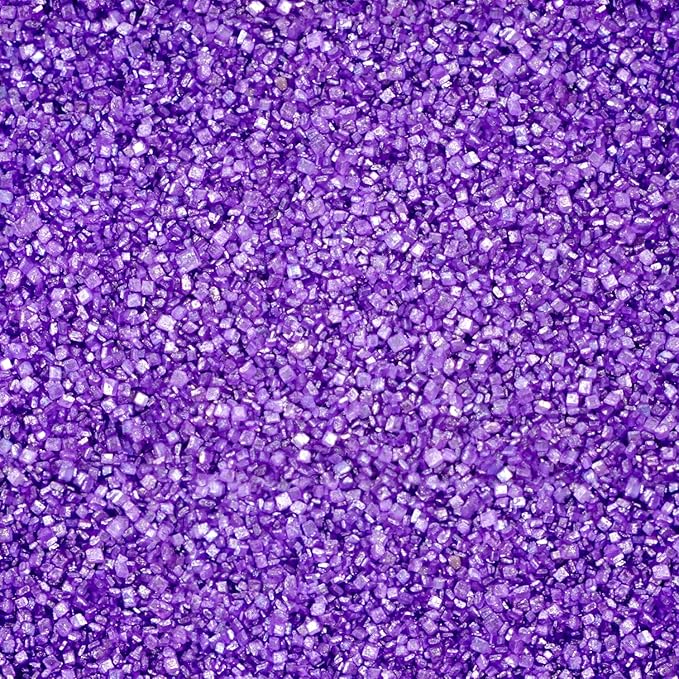 Edible Purple Sanding Sprinkles, Sanding Sugar, Kosher Food Grade 150g, Purple Sprinkles for Cake
