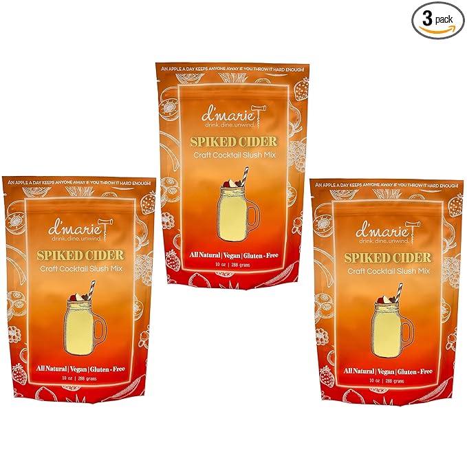 Frozen Cocktail Drink Mix - Each Bag Makes 10 Spiked Cider Slushies - Drink Powder Pouches for