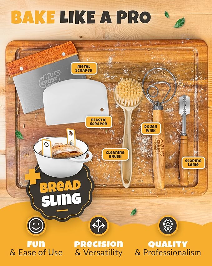 Dutch Oven for Bread Baking - incl. Sourdough Bread-Baking Supplies like Banneton Bread-Proofing