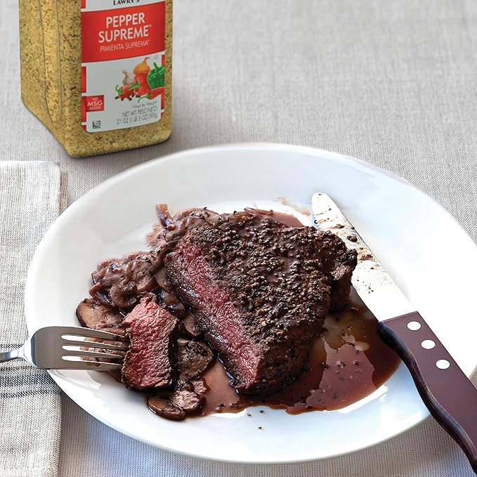 Lawry's Pepper Supreme Seasoning Blend, 21 oz - One 21 Ounce Container of Seven Pepper Seasoning