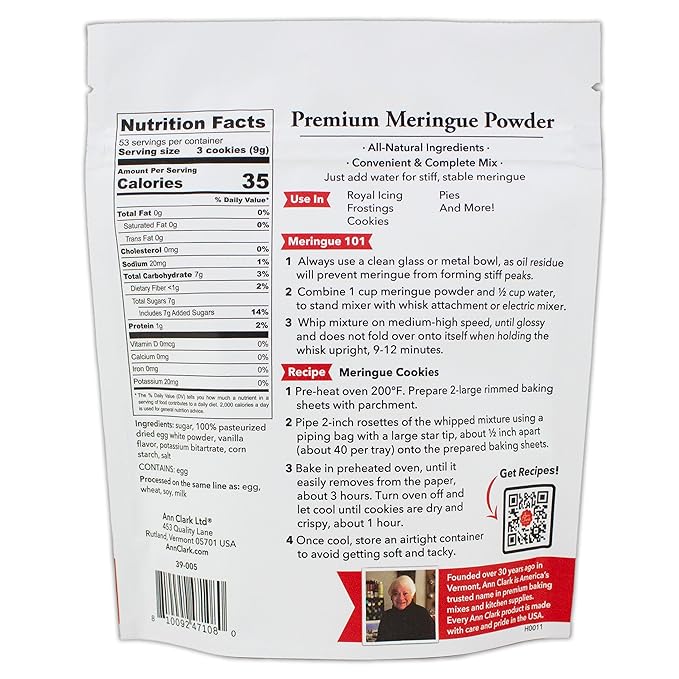 Ann Clark Premium Meringue Powder Made in USA, 1 lb