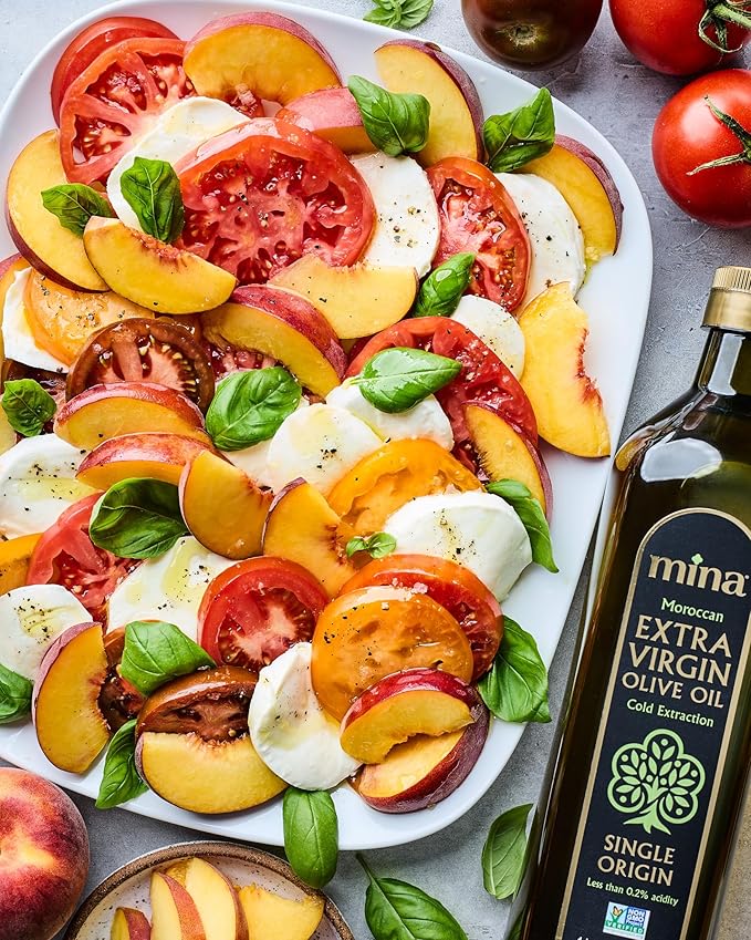 Mina Olive Oil Extra Virgin 33.8 Fl Oz, New Harvest, Polyphenol Rich Olive Oil for Cooking