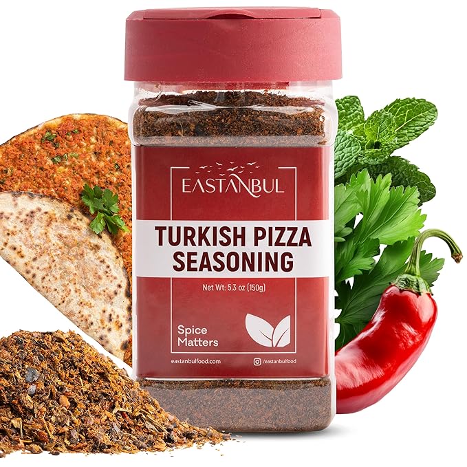 Eastanbul Pizza Seasoning, 5.3oz Turkish Pizza Seasoning, Lahmacun Spice Blend, Pide Spice Mix