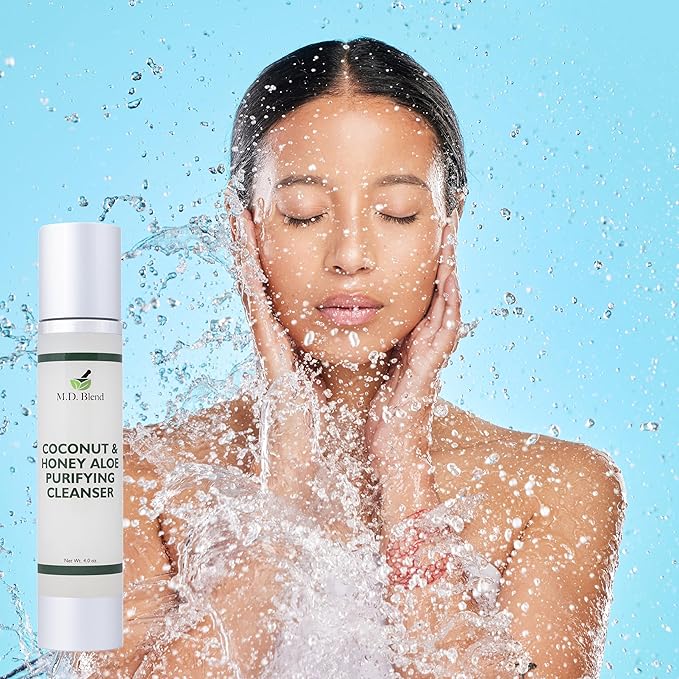 Coconut & Honey Aloe Purifying Cleanser | Organic Face Wash for Women & Men | Gentle Vegan Foaming