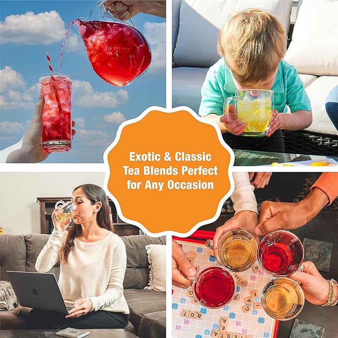 Tiesta Tea - Fruity Tea Sampler Dry Flight Set, Loose Leaf, No Caffeine, Makes Hot and Iced