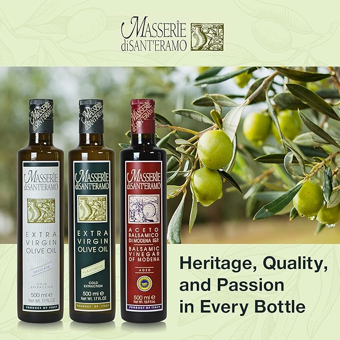 Flavorful Italian Extra Virgin Olive Oil Cold Pressed - Robust Olive Oil for Cooking and Frying