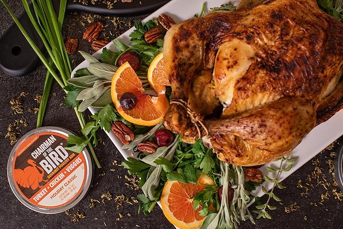 2-Chairman of the Bird Gourmet Turkey Rub - Herb Seasoning, Dry Brine Kit and Stuffing Mix
