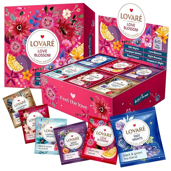 Tea Set By Lovare Made in Ukraine - Assorted Flavors: Love Blossom, Night Beautea, Cleopatra’s