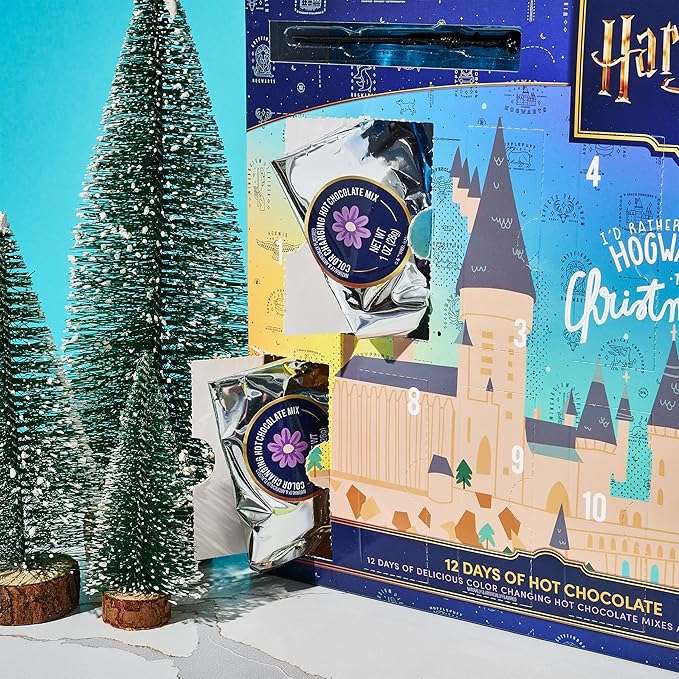 HARRY POTTER 12 Days of Hot Chocolate, Includes 12 Color-Changing Hot Chocolate Mixes in 4 Colors