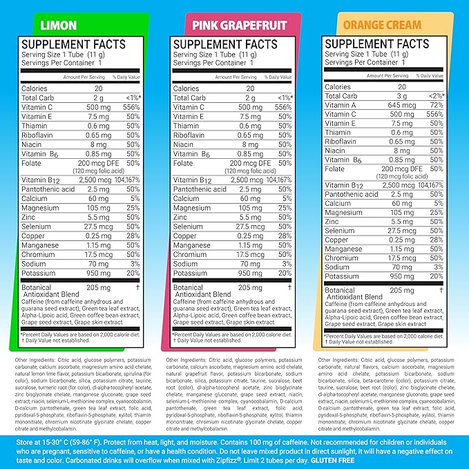 Zipfizz Daily Energy Drink Powder, Variety Pack, 15 Pack | 3-in-1 Sustained Energy, Rapid